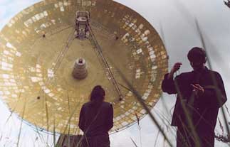 sound artists Honor Harger and Adam Willetts  at Irbene radio telescope