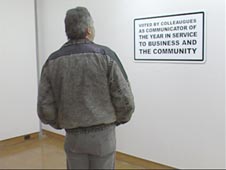 Professional Man installed at Manawatu Art Gallery