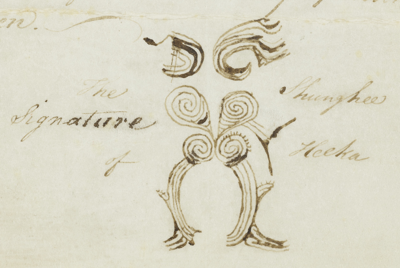 Hongi Hika's moko mark