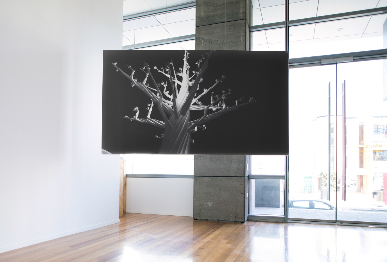 Image: Skawennati, She Falls For Ages (installation view), 2017, 21:02 mins. Photo: Janneth Gil.