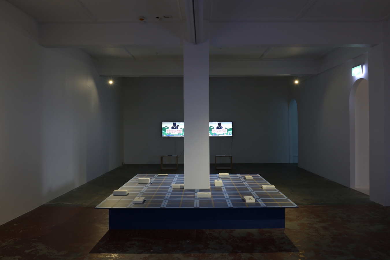 Share/Cheat/Unite, installation view of Yu-Cheng Chou, A Working History Lu Chieh-Te, 2012, commissioned by Te Tuhi in Auckland for the exhibition Share/Cheat/Unite, 2016. Image: Daegan Wells.