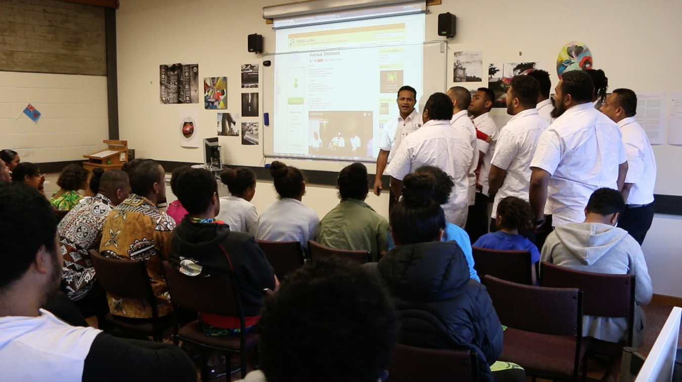 Vanua Domoni, Fiji Day 2017 (video still), Canterbury, University of Canterbury Fijian Students Association, 2017, video by Ema Tavola. Image: Daegan Wells.