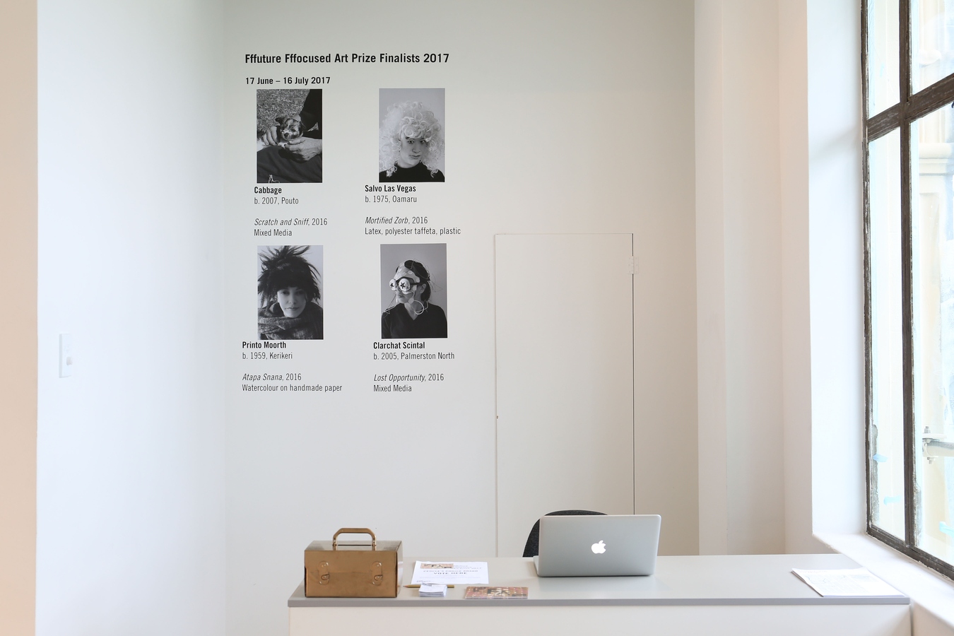 Fffuture Fffocused Art Prize (exhibition entrance), 2017. Image: Daegan Wells.