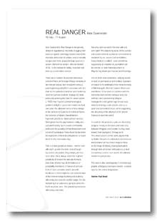 View REAL DANGER - Alex Gawronski - Essay by Andrew Paul Wood as a PDF