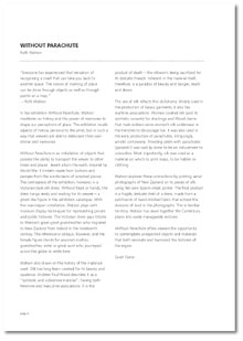 View Essay by Sarah Farrar In The Physics Room Annual 2002